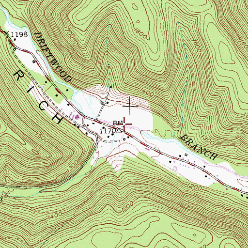 Topographic Map of Bobby Run, PA