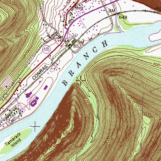 Topographic Map of Boggs Hollow, PA