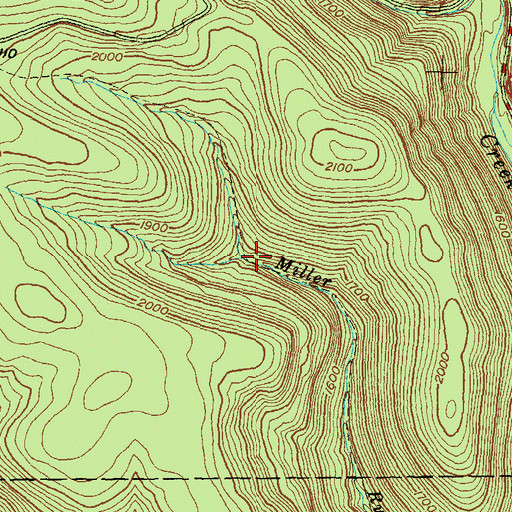 Topographic Map of Bohunk Trail, PA