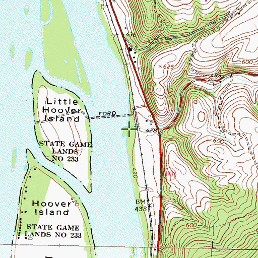 Topographic Map of Boile Run, PA