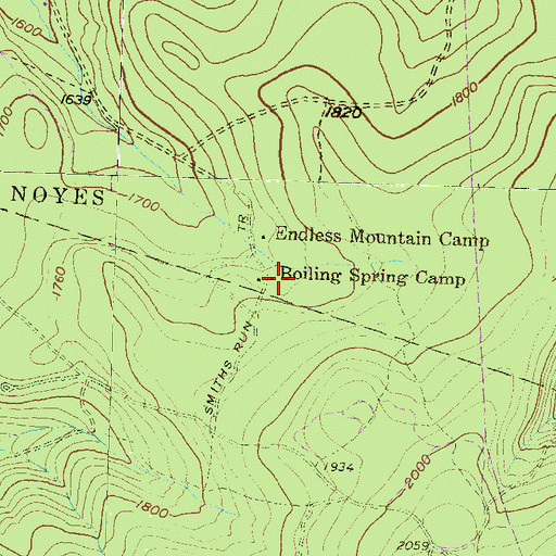 Topographic Map of Boiling Spring Camp, PA