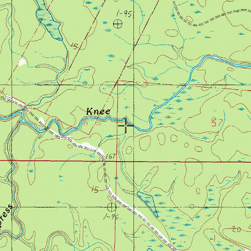 Topographic Map of Cypress Knee Gut, AL