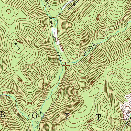 Topographic Map of Bolich Run, PA