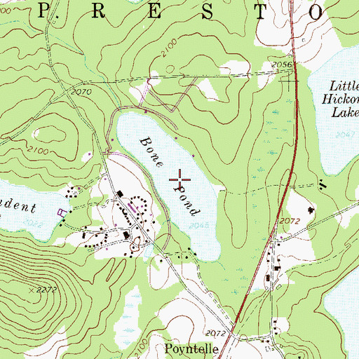 Topographic Map of Bone Pond, PA