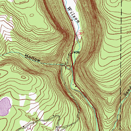 Topographic Map of Boose Hollow, PA