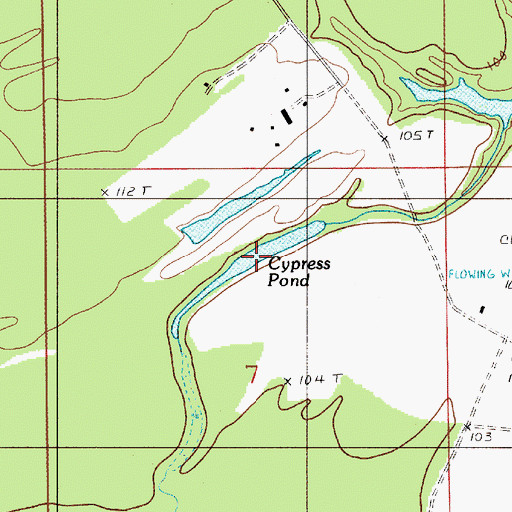 Topographic Map of Cypress Pond, AL