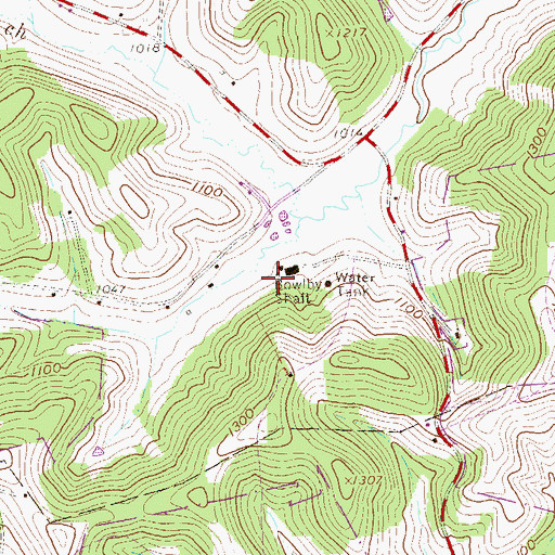 Topographic Map of Bowlby Shaft, PA