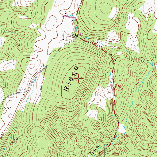 Topographic Map of Bowman Ridge, PA