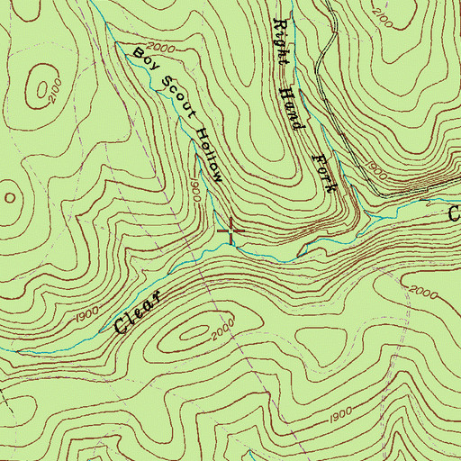 Topographic Map of Boy Scout Hollow, PA