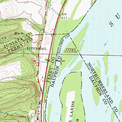 Topographic Map of Boyers Run, PA