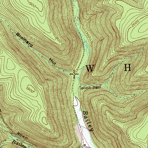 Topographic Map of Brainard Hollow, PA