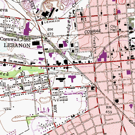 Topographic Map of Brandywine Creek, PA