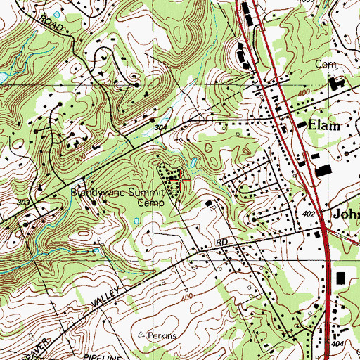 Topographic Map of Brandywine Summit Camp, PA