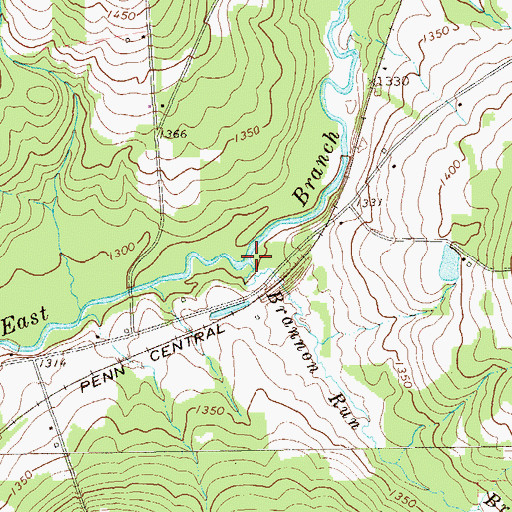 Topographic Map of Brannon Run, PA