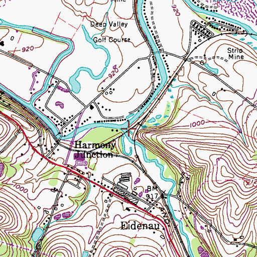 Topographic Map of Breakneck Creek, PA