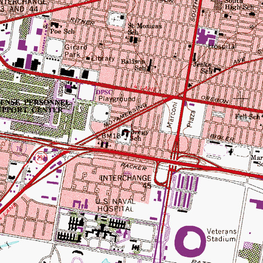 Topographic Map of Bregy School, PA