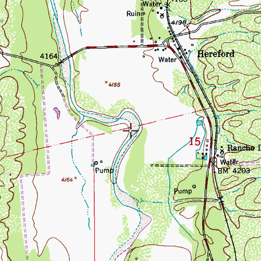 Topographic Map of Spring Creek, AZ