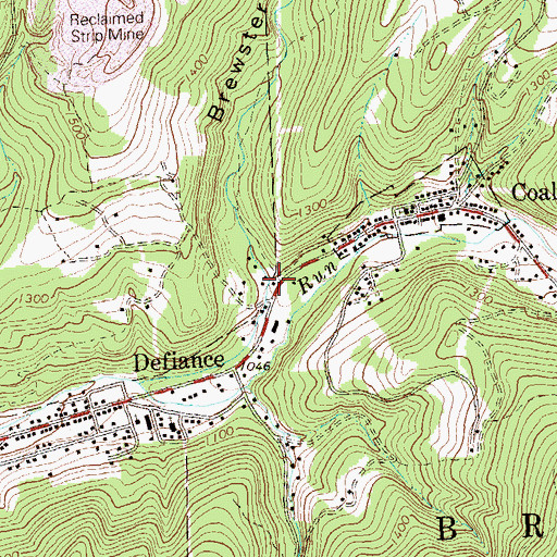 Topographic Map of Brewster Hollow, PA
