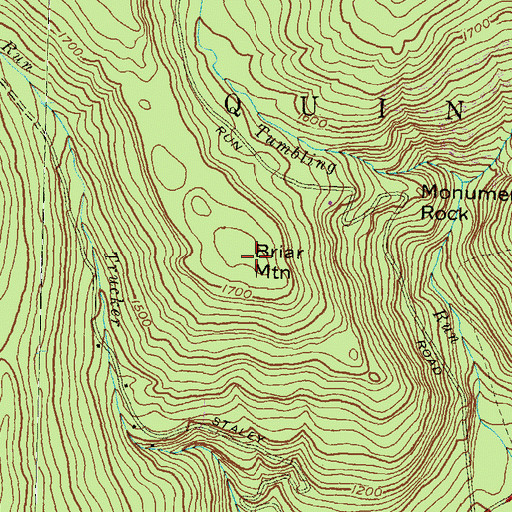 Topographic Map of Briar Mountain, PA
