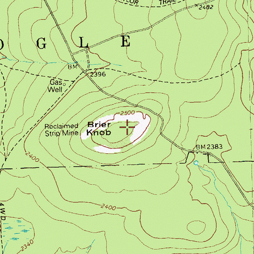 Topographic Map of Brier Knob, PA