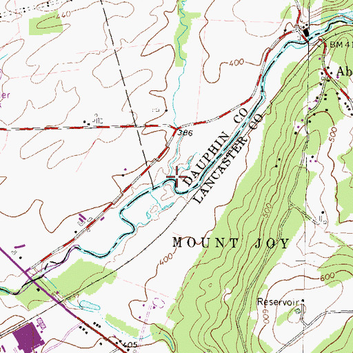 Topographic Map of Brills Run, PA