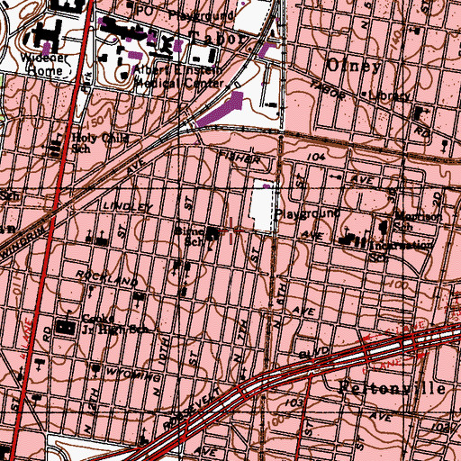 Topographic Map of Brine School, PA