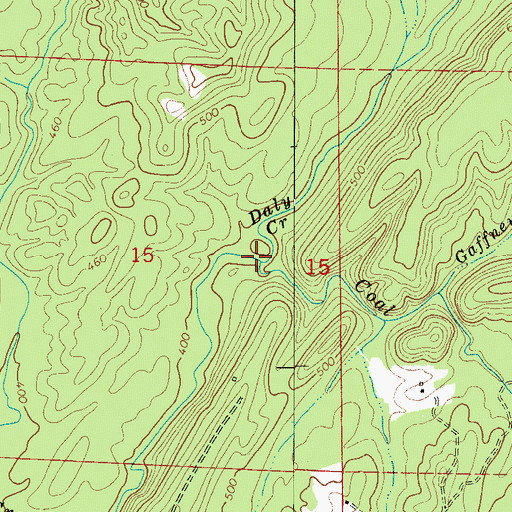 Topographic Map of Daly Creek, AL