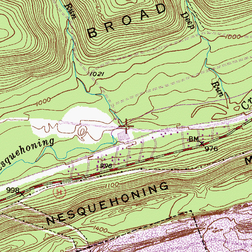 Topographic Map of Broad Run, PA