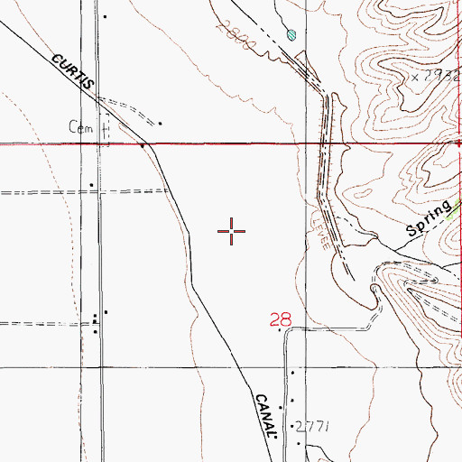 Topographic Map of Spring Creek, AZ