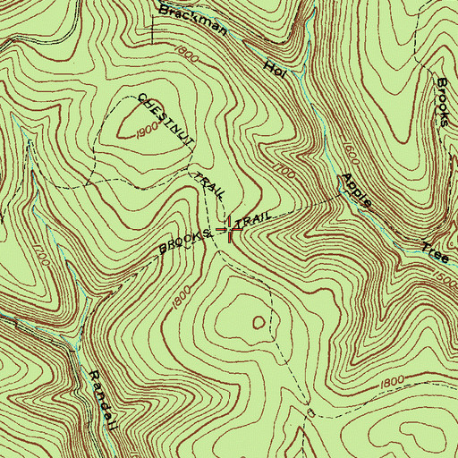 Topographic Map of Brooks Trail, PA