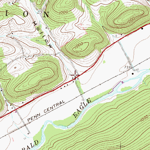Topographic Map of Brower Hollow, PA