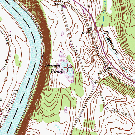 Topographic Map of Brown Pond, PA
