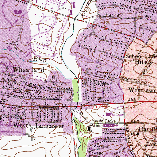 Topographic Map of Brubaker Run, PA