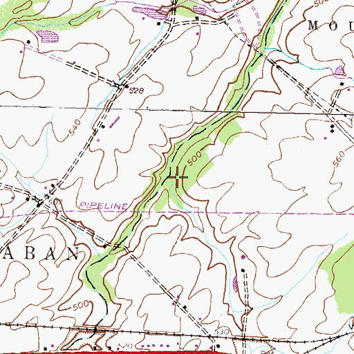 Topographic Map of Brush Run, PA