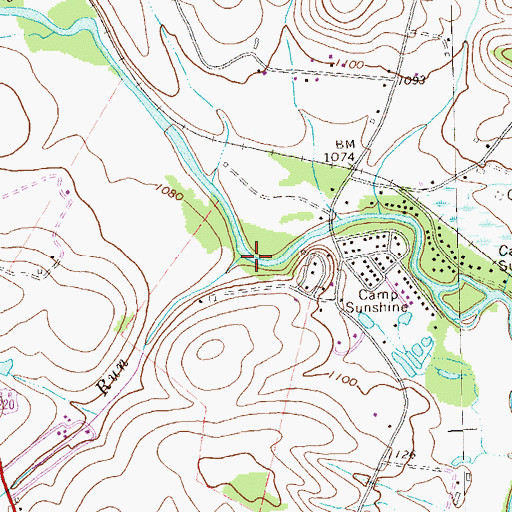 Topographic Map of Brush Run, PA