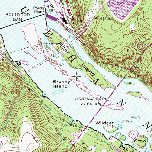 Topographic Map of Brushy Island, PA