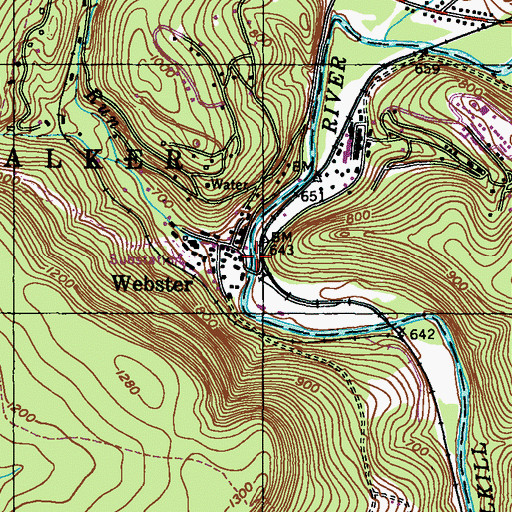 Topographic Map of Brushy Run, PA