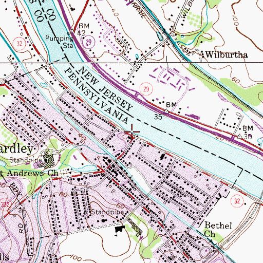 Topographic Map of Buck Creek, PA
