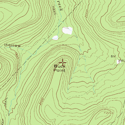 Topographic Map of Buck Point, PA