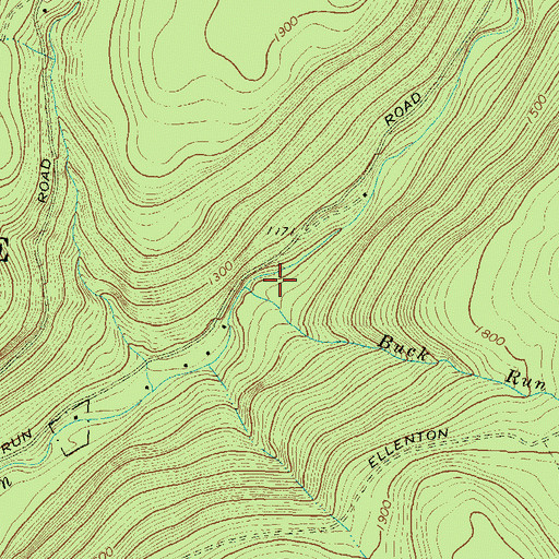 Topographic Map of Buck Run, PA