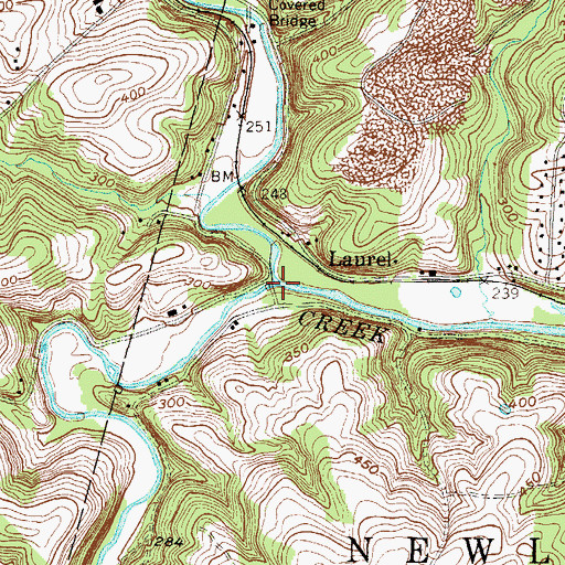 Topographic Map of Buck Run, PA