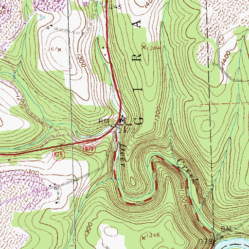 Topographic Map of Buck Run, PA