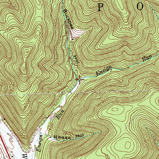 Topographic Map of Buckbee Hollow, PA