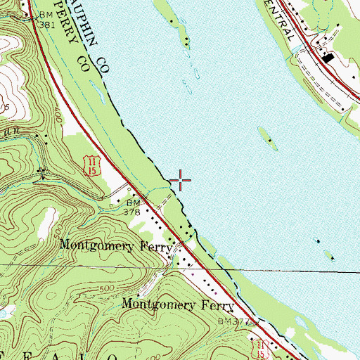Topographic Map of Bucks Run, PA
