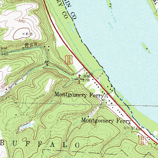 Topographic Map of Bucks Valley, PA
