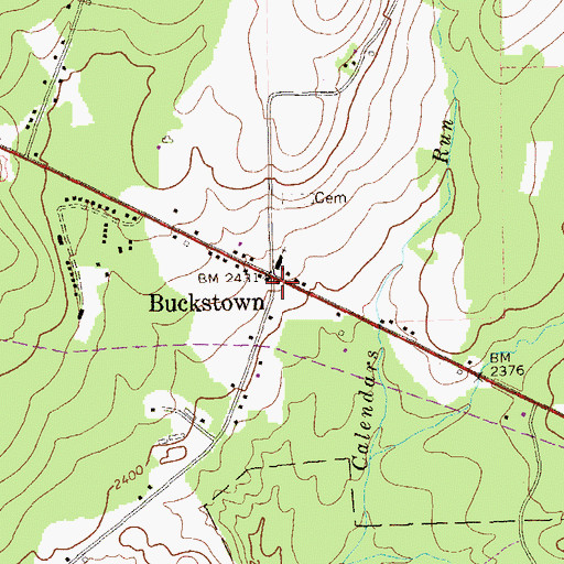 Topographic Map of Buckstown, PA
