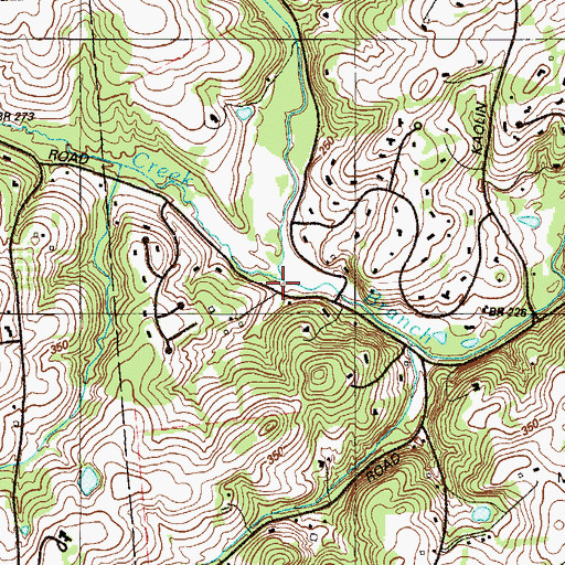 Topographic Map of Bucktoe Creek, PA