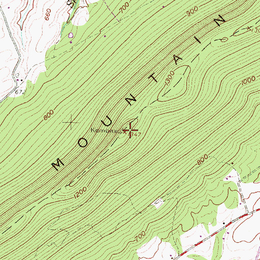 Topographic Map of Buffalo Mountain, PA
