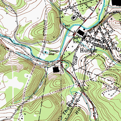 Topographic Map of Buffalo Run, PA