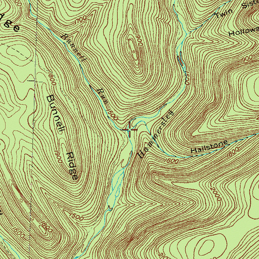 Topographic Map of Bunnell Run, PA